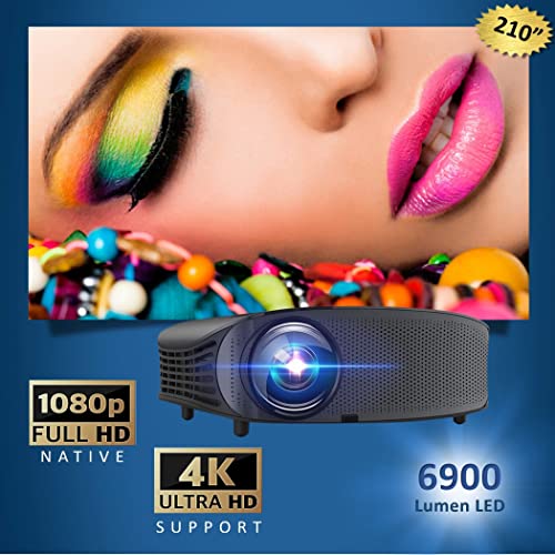 Image of E Gate Zen 7X | Official Google TV & Netflix Inside | 100% Dust Proof | Brightest 700 ISO | Native 1080p Projector 4K Ultra HD | Auto Keystone & Focus | ScreenFree | Dolby Audio-12W Speaker