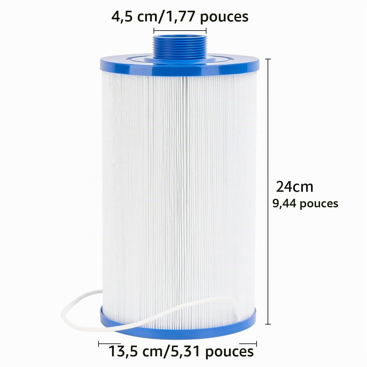 YanBan Lot de 2 filtres pour Spa compatibles avec Les Cartouches filtrantes Filbur FC-2402, Watkins 303279, 78460, PFF42TC-P4 et 5CH-37 Filtre pour Piscine et Spa, Dimensions : 24,1 cm x 13,7 cm