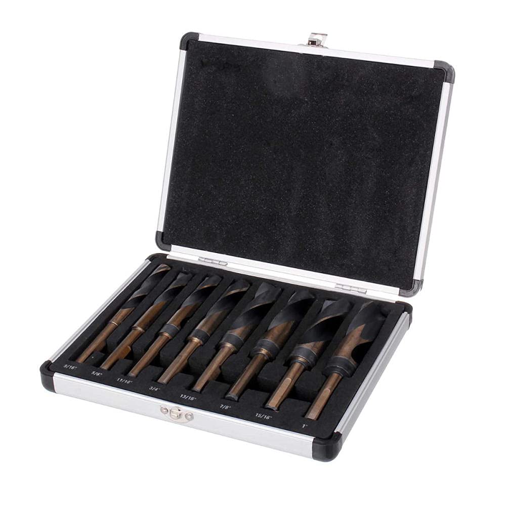 8pcs 1/2 pollice Titan HSS Praticare l'acciaio inox rivestito in acciaio inox HSS HSS Set di strumenti per trapano elettrico