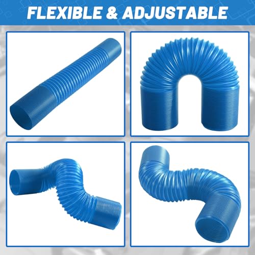 Image of 3 Inch Cold Air Intake Pipe: Universal Flexible Duct with Length from 10 inch to 40 inch for Customize Air Intake System Hose Tube (Blue)