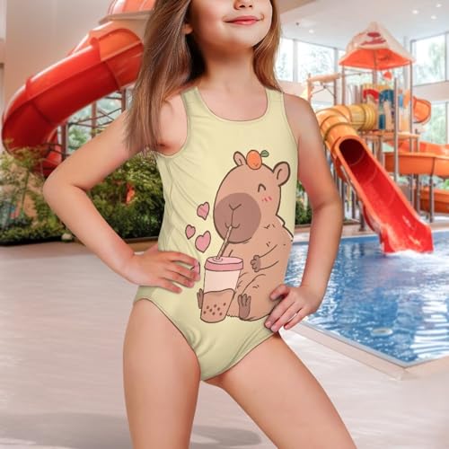 JEOCODY Swimsuit for Girls One Piece Bathing Suit for Teens Crossback Hawaiian Beach Swimwear4