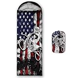 Axolotl Motorcycle Racer Kids Boys Adults Sleeping Bag - Lightweight, Warm, Cold Weather, Waterproof, Backpacking, Camping Gear