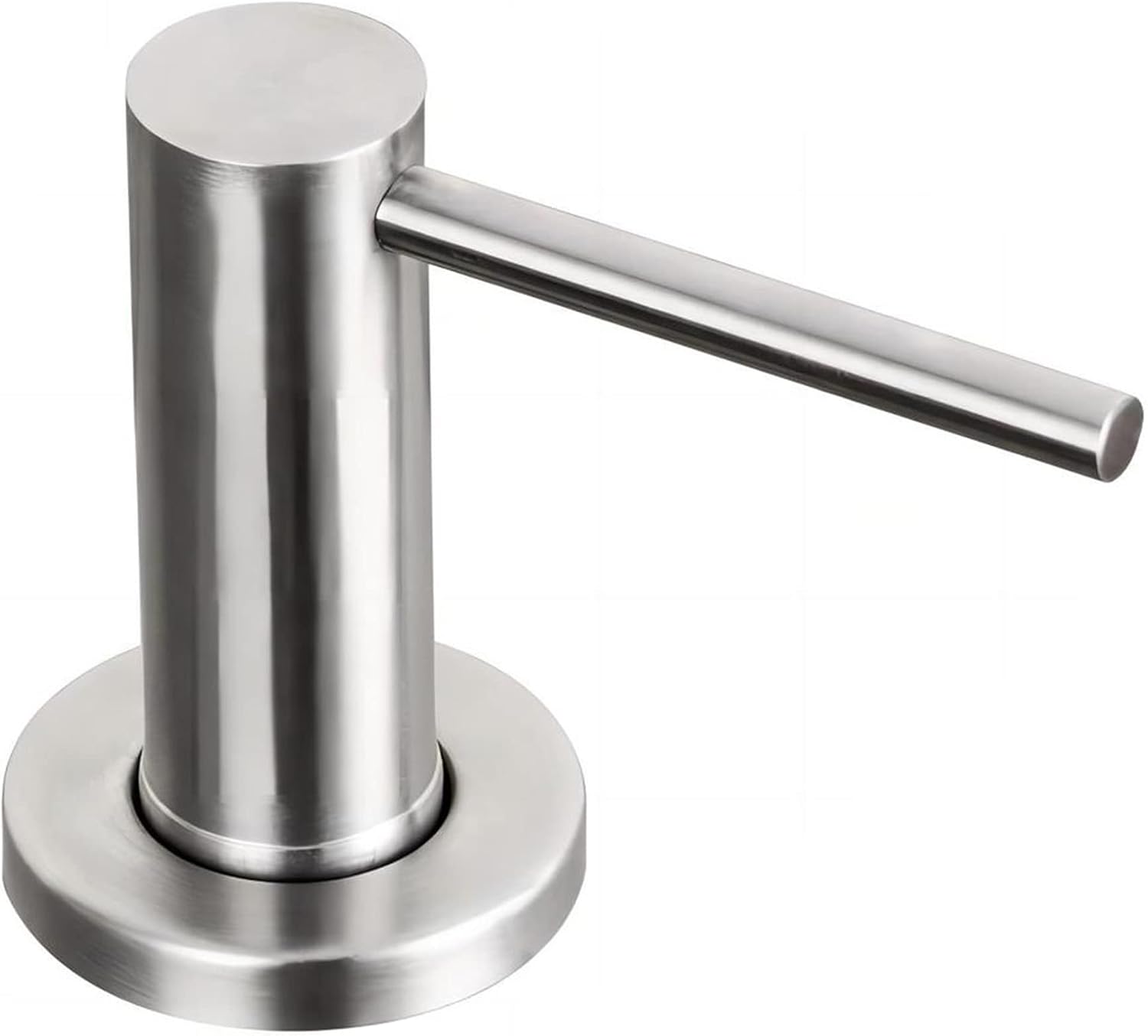 Maizoon Sink Soap Dispenser Stainless Steel kitchen and Bathroom Hardware Press Type Soap Feeder Countertop Pump Hand Lotion Built in Bottle Multifunctional Use Durable Easy to Install and Clean 500ML