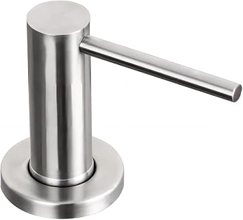 Maizoon Sink Soap Dispenser Stainless Steel kitchen and Bathroom Hardware Press Type Soap Feeder Countertop Pump Hand Lotion Built in Bottle Multifunctional Use Durable Easy to Install and Clean 500ML