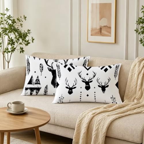 Fundas Cojines 40x80 Blanco para Silla Cama Sofá Funda Almohada Escandinavia Rectangular 3