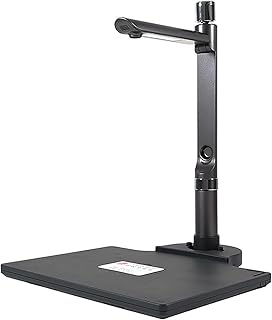 Pro Portable Book Scanner, 5 Million Pixels Camera A4 Document Scanner, Dual Camera Design/3 Levels Of Fill Light/Id Card Reader/OCR Automatic Text Recognition, for Desktop/Laptop