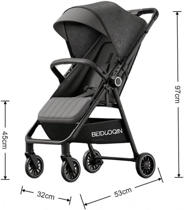 Baby Stroller-Single-Handed Folding, Multi-Angle Adjustable, Front-Back bidirectional, Suitable for 30KG1-3-year-old Infants, Portable Umbrella carts and Portable Travel carts, Compact Folding carts.