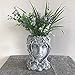 niyin204 Fioriera a forma di testa di in resina di alta qualità, vaso da fiori grande alto 20 cm, contenitore ornamentale per statuette di bellezza, vaso decorativo per piante artificiali, immagine