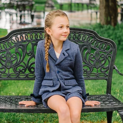 Hope & Henry Girls' Dressy Ponte Knit Riding Blazer3