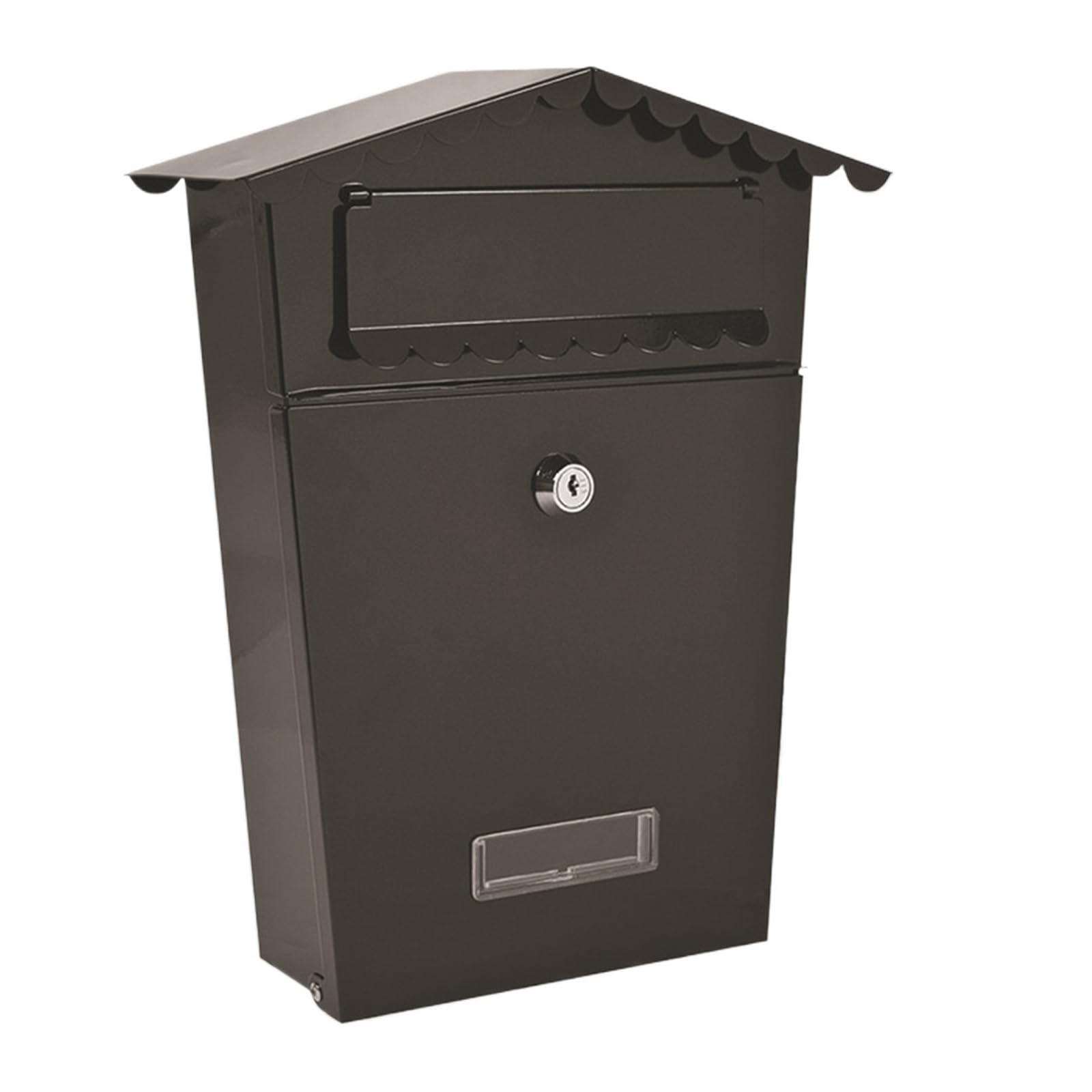 Wall Mounted Letterbox Vintage Wall Mount Mailbox Large Capacity Locking Mailboxes with Key Lock Home Gate Metal Letterbox Collection Boxes