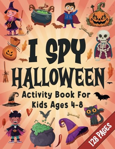 Halloween Activity Book For Kids Ages 4-8: I Spy Halloween