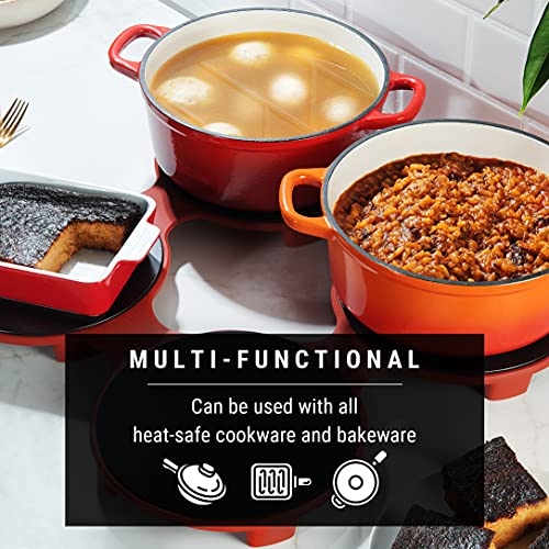 myhotmat Classic - 4-Dish Foldable Silicone Warming Tray - Compact Food Warmer Adjustable Temperature For Catering, Parties, and Home Dinners to Keep Food Hot - Gray