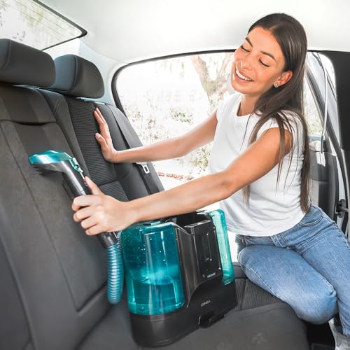 Cecotec Kabelloser Polster- und Teppichreiniger Conga Carpet&Spot Clean Infinity. 150W, 2 austauschbare Batterien, 60 Minuten Laufzeit, Wasserzerstäuber und Fensterreinigungszubehör