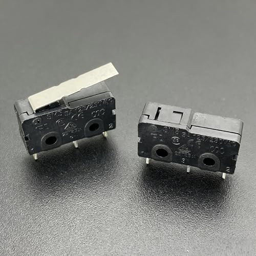 DICGU SM5 Micro Switch, Long Hinge Lever, 3-Pin SPDT, 5A 125/250VAC Momentary Mini Limit Switch with Roller,NC No Com NC Snap Action Switch for Industrial Automation RU CSA CE CQC DVE Certified (1 PC)