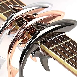 5 pcs en alliage de zinc guitare Capo Shark Capo, haute élasticité bon sentiment de main, pour ukulélé, mandoline… – Image 3
