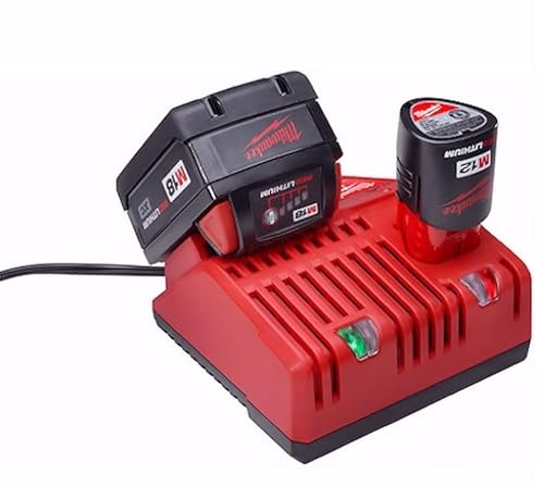 Milwaukee M18B4 18v 4.0Ah Li-ion Red Battery with Milwaukee M12-18C Charger