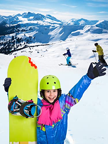Cooraby 2 Packs Kids Winter Ski Gloves Thick Warm Snow Gloves Waterproof Unisex Mitten Gloves For Girls Boys #TOP5