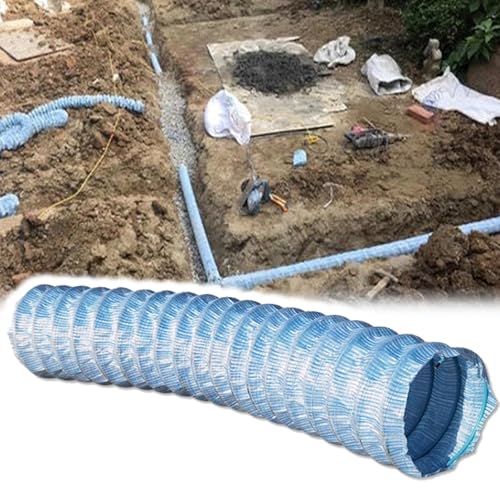 Tuyau d'évacuation français perforé flexible de 5,1 cm avec géotextile pour drainage