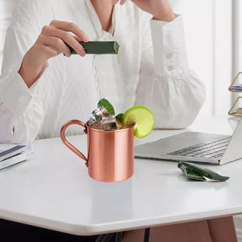 Tazza in rame puro, capacità 450 ml, per campeggio e bevande all'aperto