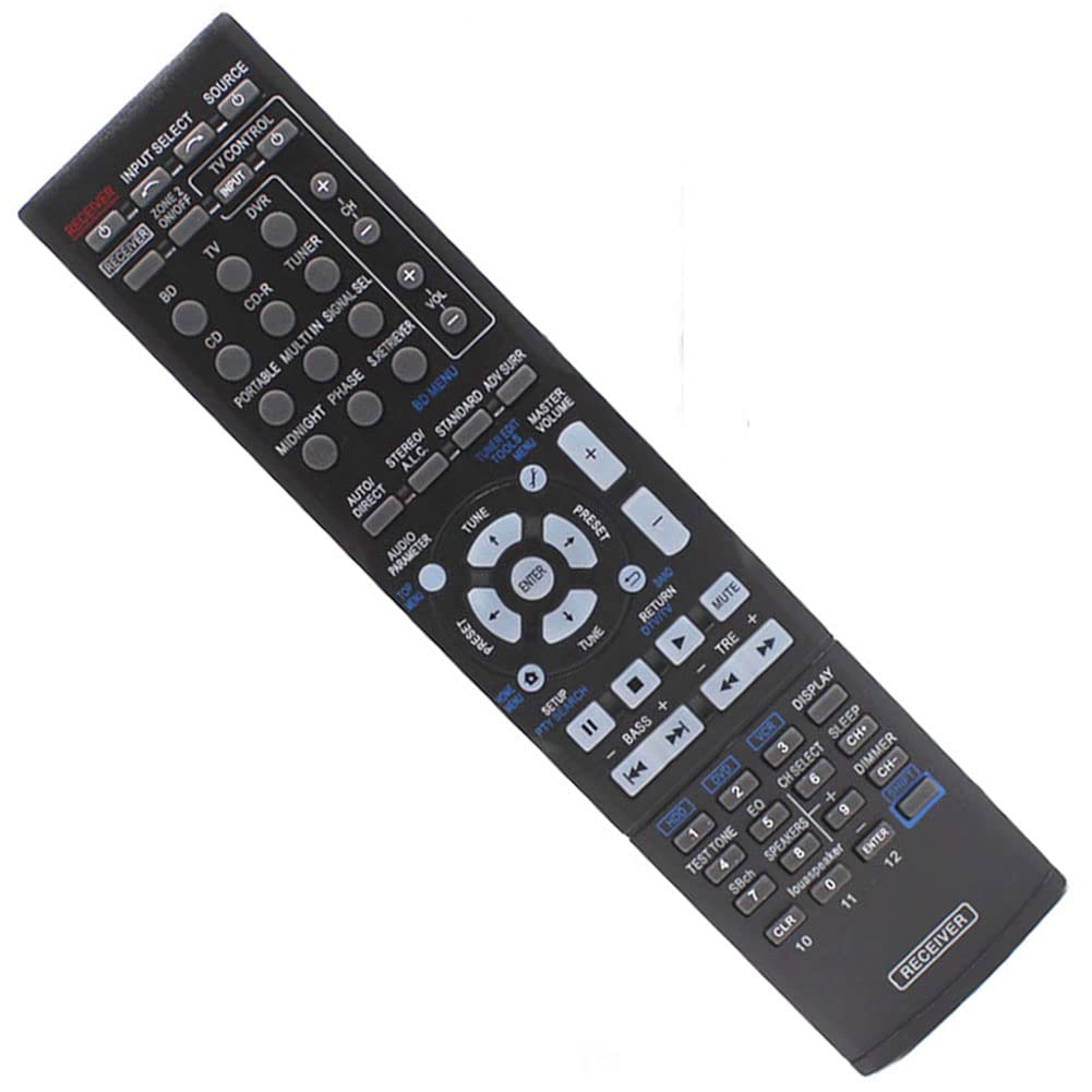 Kassionel Replacement Remote Control Fit for VSX-D711 VSX-41 VSX-21 VSX-11 VSX-D606S 7.1-Channel for Pioneer Home Theater AV A/V Receiver System
