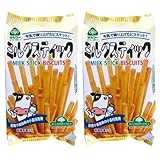保存料・着色料無添加　ミルクスティック100g×２袋★コンパクト★水も使わず牛乳だけで練り上げていますのでとってもマイルドな口当たりのビスケットです。