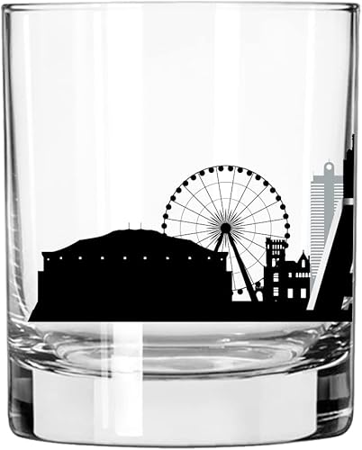 Miniatura 3 de Toasted Tales Atlanta Skyline Whiskey Glass  Atlanta Glass Cityscapes  11 onzas de vidrio de rocas antiguas diseño urbano de ciudad para los amantes