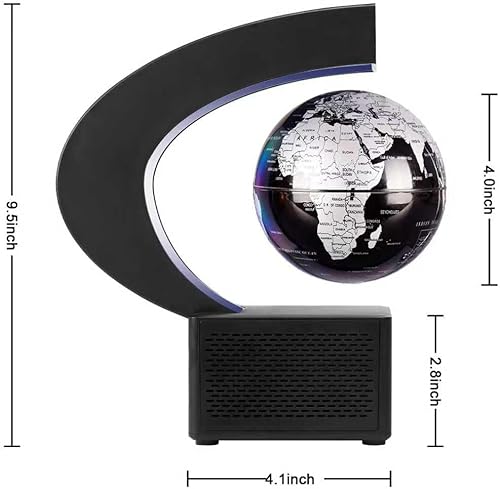 Miniatura 6 de Globo de levitación magnética de 4 pulgadas con luz LED, mapa del mundo flotante para decoración de escritorio de oficina, regalo educativo para