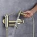 GenSDH Bidet Spray Set, Brushed Gold Brass Bidet hot and Cold Water Toilet Spray WC Cleaning Nozzle mop Pool Faucet, Hand Held Sprayer Set for Bathroom Bathtub Tub Taps,A