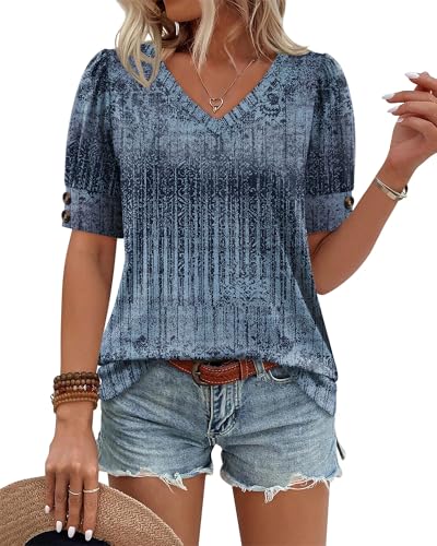 OFEEFAN Women's Short Sleeve Blouse - Now $9.97 (41% Off) - Image 2