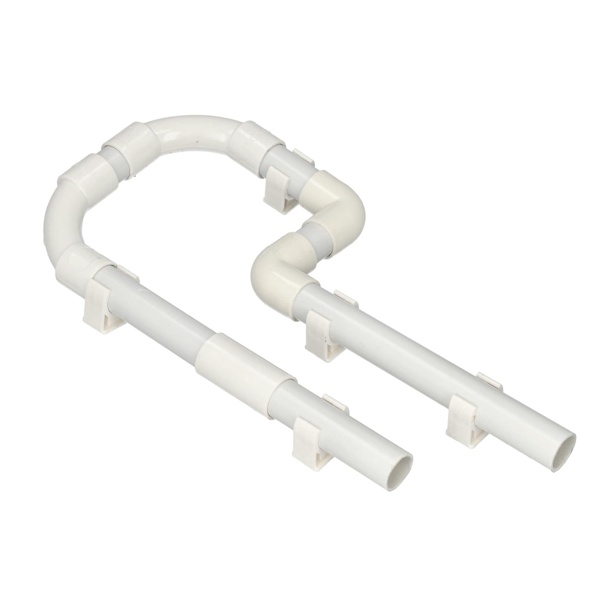 Jandei - Lot de 10 tubes pour câbles en PVC rigide blanc d'une longueur de 1 mètre. Diamètre 16 mm. Couverture de câble avec agrafes de fixation, coude à 90 degrés, manchons et courbures d'assemblage.