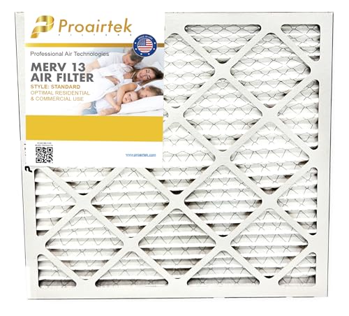 Filtre à air 22x22x1 MERV 13 Proairtek AF22221M13SWH de qualité standard supérieure