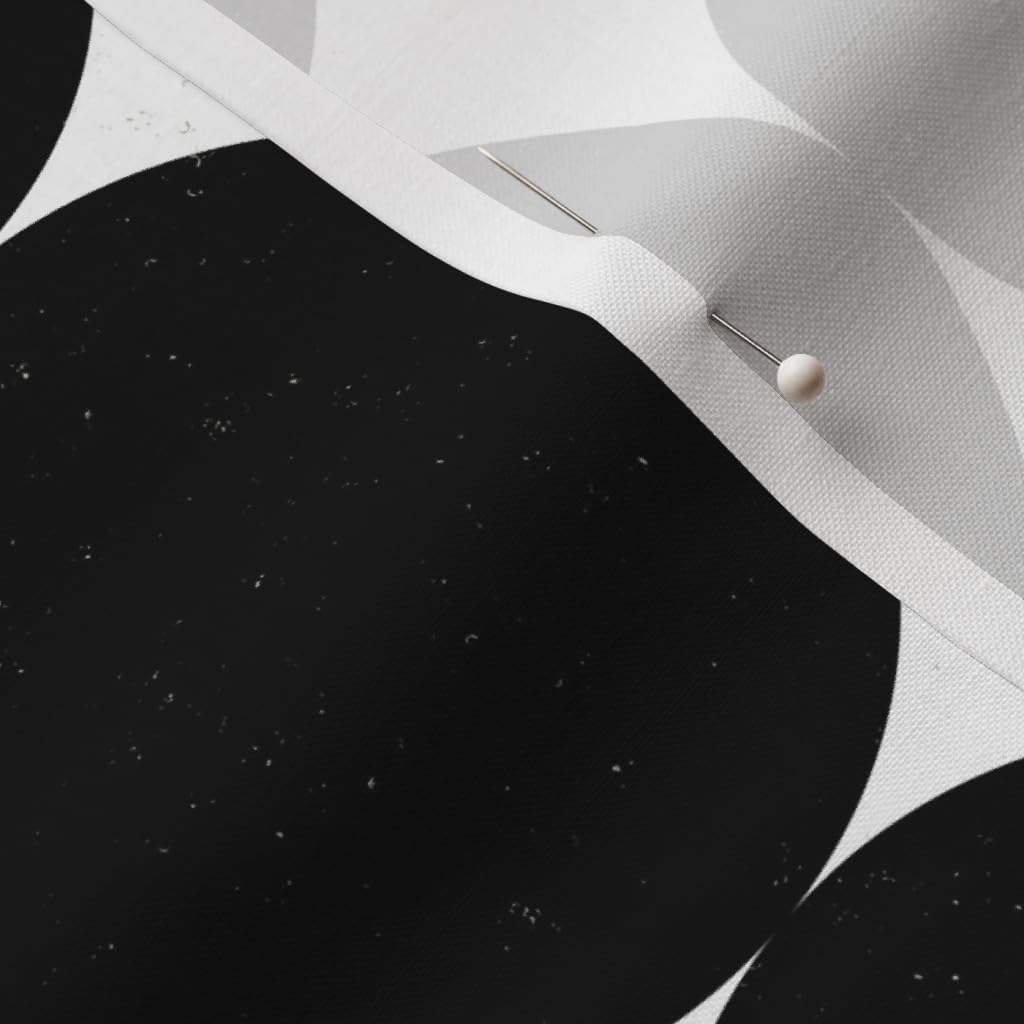 Spoonflower Fabric - Polka Dots Black Circle Geometric Big White Modern Mod Grunge Tan Printed on Petal Signature Cotton Fabric by The Yard - Sewing Quilting Apparel Crafts Decor