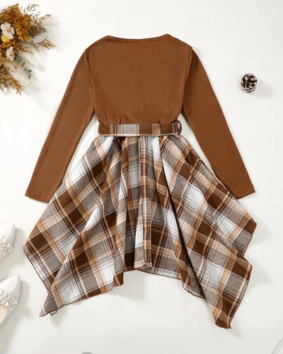 Girls Dress Girl Fall Outfit Teen Girl Casual Dresses Irregular Dresses for Kids4
