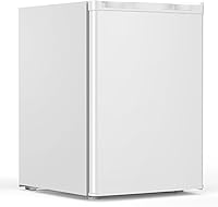 Vista 8 de COWSAR - Mini refrigerador de 2.6 pies cúbicos con congelador, refrigerador compacto de una puerta, 7 ajustes de temperatura ajustable, 2 estantes