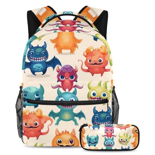 Sac à dos grande capacité anti-panne d'espace avec sa trousse monstre pour adolescent