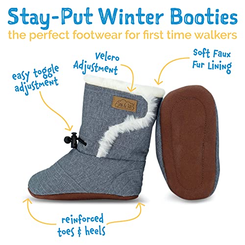 Jan & Jul Fleece-Lined Baby Winter Booties For Girls And Boys (Heather Grey, Size: Small Infant) #TOP4