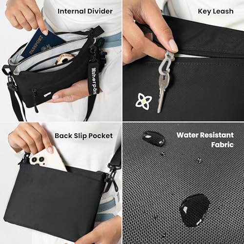 Sherpani Zoom, Small Crossbody Purse, Nylon Crossbody Bag, Lightweight Cross Body Bag, Sleek Dual Pouch, Purses for Women2
