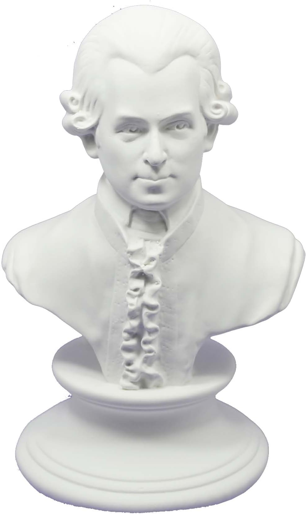 Figurine Sculpture of Mozart Replica, White Color Mozart Statue Replica Made of Hard Plastic Resin, 6 Inch Tall Artistic Statue Musician Replica Mozart