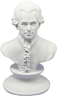Figurine Sculpture of Mozart Replica, White Color Mozart Statue Replica Made of Hard Plastic Resin, 6 Inch Tall Artistic Statue Musician Replica Mozart