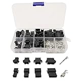 2.54mmピッチJST SMコネクター200個セット+収納ボックス - 自動車、バイク、家電製品などに最適 .オス/メス圧着端子 2pin/3pin/4pin/5pin JST-SM ハウジングコネクタ