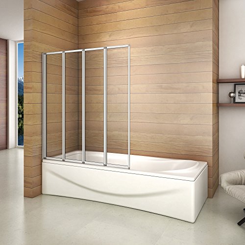 Box Doccia a Soffietto Sopravasca Aica Italy Parete Doccia Pieghevole a Libro Alta 140cm Larga 100cm 4 Antine