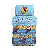 Caleffi 1002379 Marvel Spider Man New York - Edredón para Cama Individual, Talla única