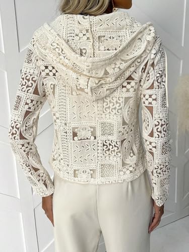 Chic Apricot Womens Casual Coat: Stylish Hooded Cardigan for Fall/Winter 2025 - Image 3