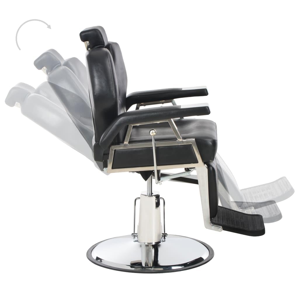 vidaXL Friseurstuhl Salon Stuhl Barbierstuhl Schwarz 72x68x98 cm Kunstleder