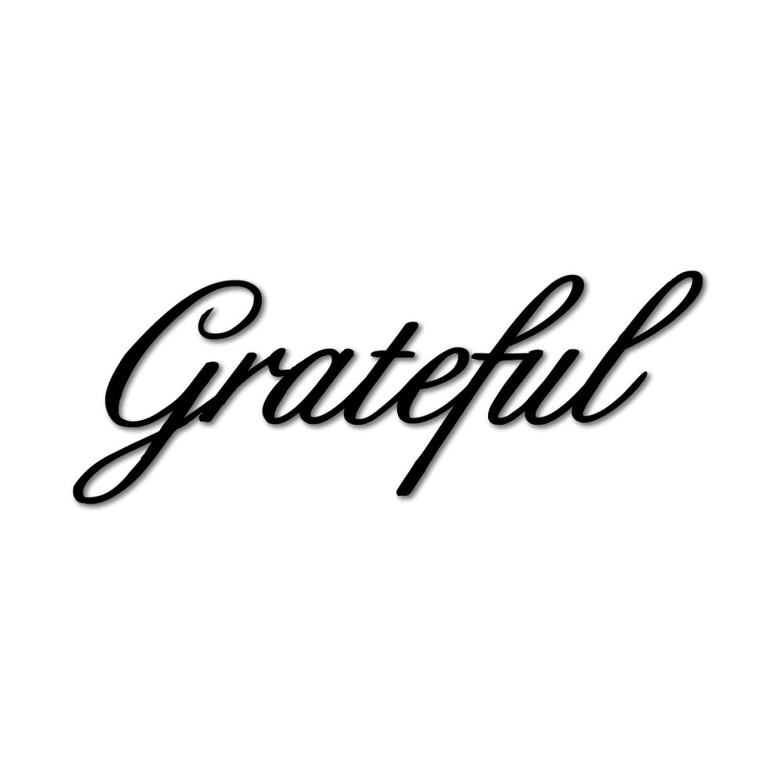 Décoration en métal Grateful 60 cm pour entrée accueillante