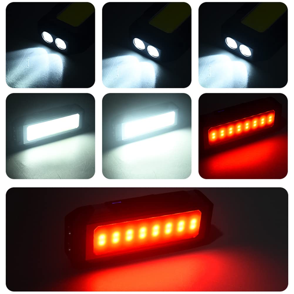 Latarka LED COB wielofunkcyjna z magnesem latarnia kempingowa typu C ładowanie robocze światło naprawcze wodoodporne do akcesoriów zewnętrznych