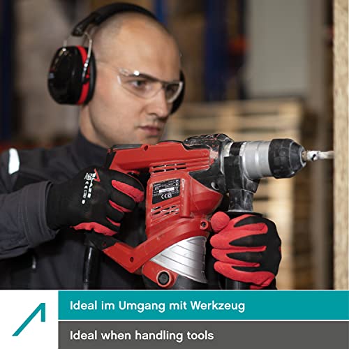 Foto von ACE Blaze Arbeits-Handschuh - 10 Paar bequeme, robuste Allround-Schutz-Handschuhe für die Arbeit - 08/M (10er Pack)