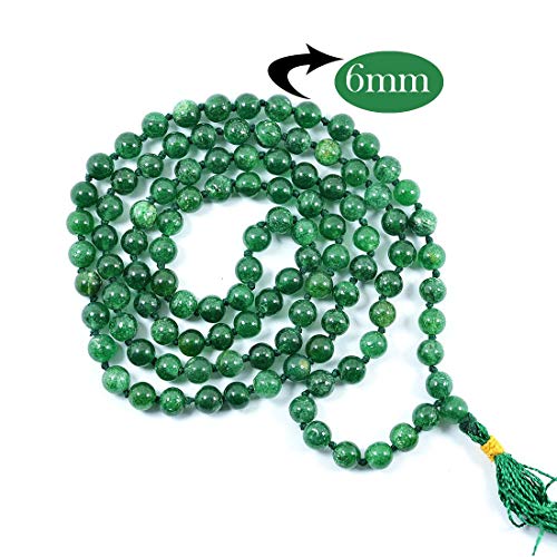 Image of Reiki Crystal Products Natural Reiki Feng-Shui Mala Necklace 6 mm Crystal Stone 108 Bead Jaap Mala for Men and Women