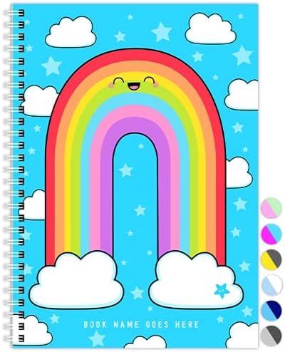 My Foody Diary Compatible with Weight Watchers, WW, 12 Months, Week-to-View, Undated, Colourful, A5, Food Journal, Tracker, Planner (Rainbow)