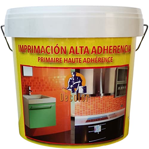 PINTURAS DECOLOR PRIMAIRE Carrelage DECO-160 Haute adhérence faïence, carreaux de sol, mur - A base d'eau - 3L Cover
